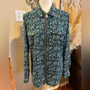 Michael Kors  paisley print zip up blouse
